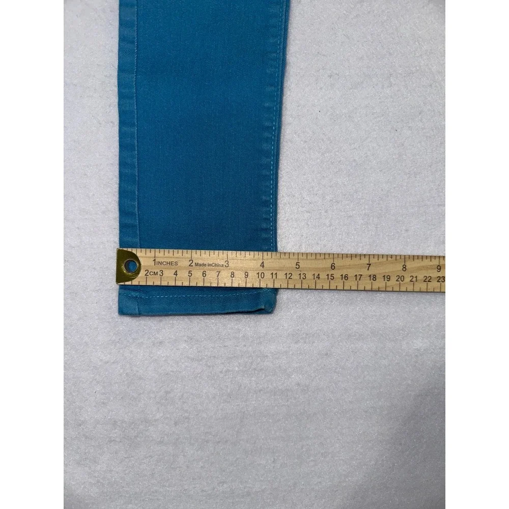 Old Navy Kids Sz 8 Blue Jeans Rockstar Jeggings‎ Adjustable Waist Stretch Teal